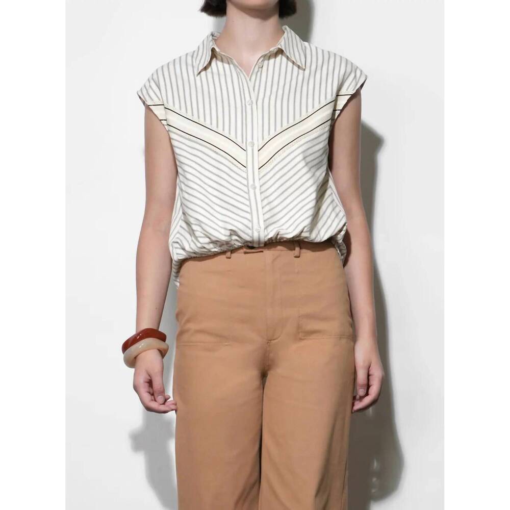 NEW GREYLIN everly dolman stripe shirt in cream